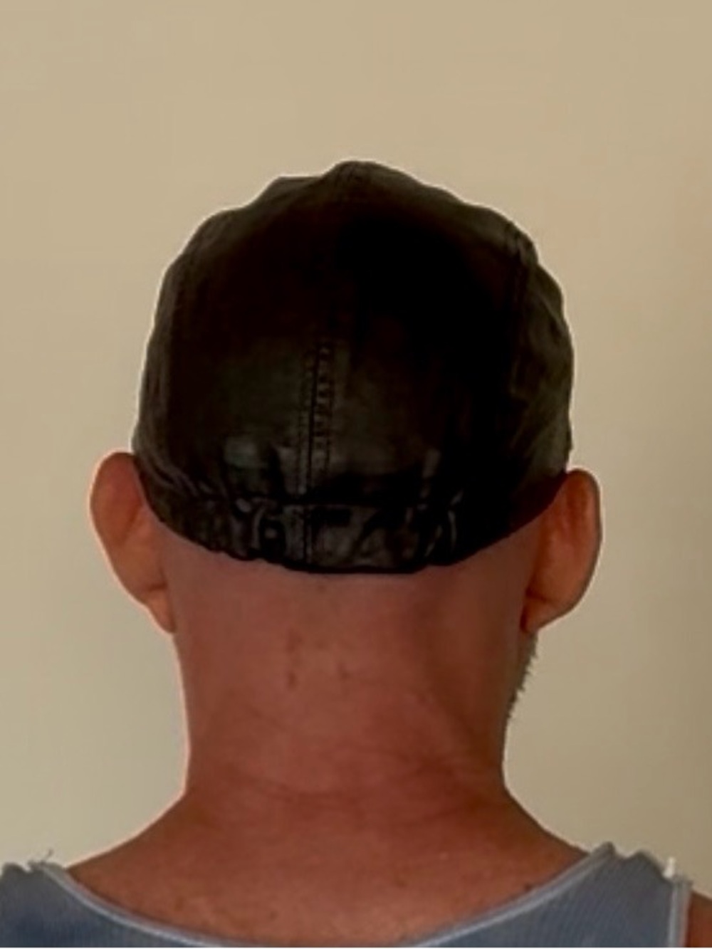 Black Leather low profile Visor Cap
